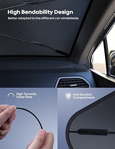 Lamicall Car Windshield Sunshade Umbrella - Foldable Car - Product Imagery