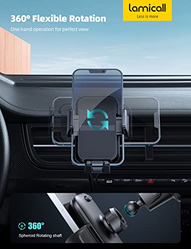 Lamicall 2026 Wider Clamp & Metal Hook Car Phone Holder Vent - Product Imagery