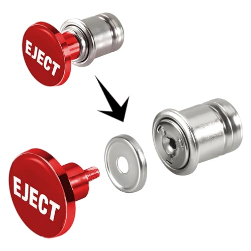 AUCELI Eject Button Car Cigarette Lighter Plug, Aluminum Alloy - Product Imagery