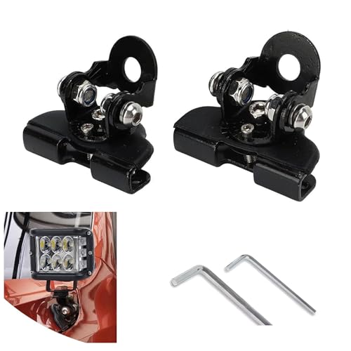 ijuicy 2 PCS Led Light Bar Mounting Brackets, Adjustable Hood - Product Imagery