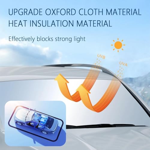 300T Thickened Automotive Glass Sunshade and Comes with Storage - Product Imagery