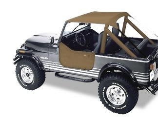 Bestop Traditional Bikini Tan 5250804 for Jeep CJ7/CJ8/YJ - Product Imagery