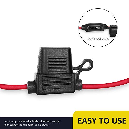 MCIGICM 12 AWG Inline Fuse Holder with 30A ATC/ATO Blade Fuse, 5 - Product Imagery
