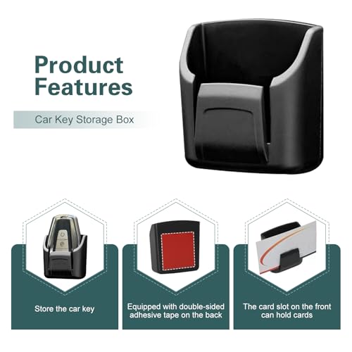 2 PCS Car Key Fob Holder, Car Garage Key Card Holder for - Product Imagery