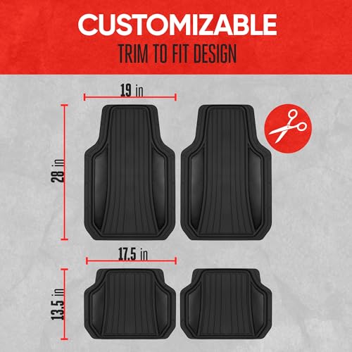 Motor Trend Rubber Car Floor Mats - Durable, All Weather - Product Imagery