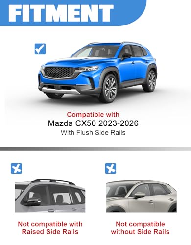 FengYu 330lbs Roof Rack Cross Bars for Mazda CX-50 & CX50 Hybrid - Product Imagery