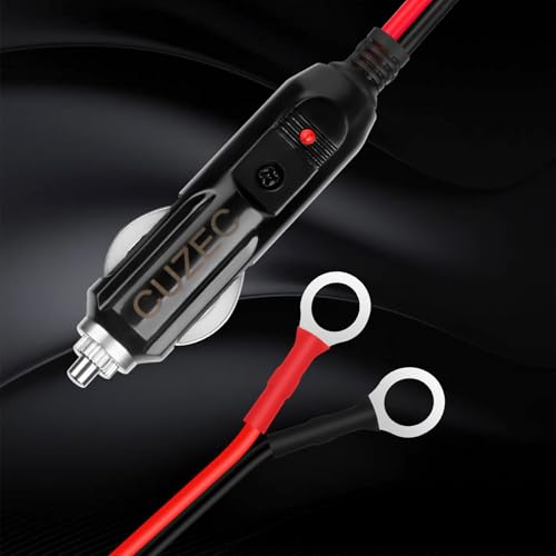 CUZEC Heavy-Duty 15A Male Plug Cigarette Lighter Adapter Power - Product Imagery