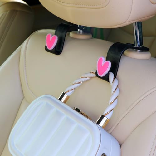 Car Seat Headrest Hook, Cute Heart Design Universal Vehicle - Product Imagery