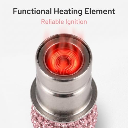 Bling Car Cigarette Lighter Plug, Rhinestone Decorative - Product Imagery