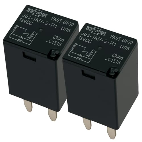 2Pcs 303-1AH-S-R1 U06 PA6T-GF30 12VDC 20A Automotive Relay - Product Imagery