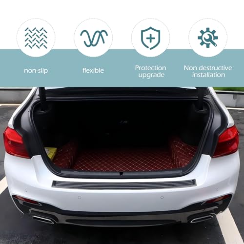 Car Rear Bumper Protector, Anti-slip Scratch Proof Rubber Door - Product Imagery