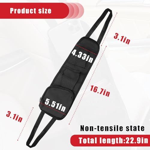 QUICTO 2PCS Car Seat Storage Hanging Bag, Multi-Pocket Seat Side - Product Imagery