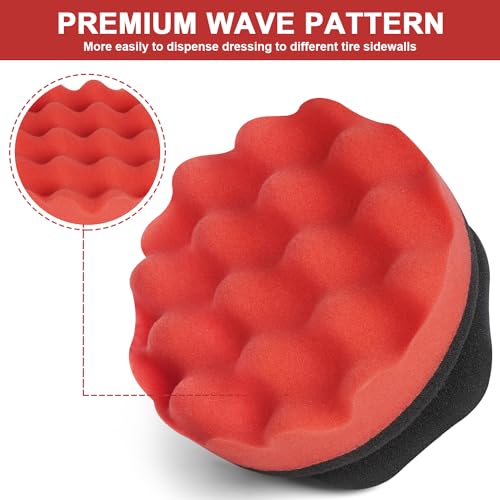 2 Pack Large Tire Shine Applicator Pad, Tire Hex Grip Applicator - Product Imagery