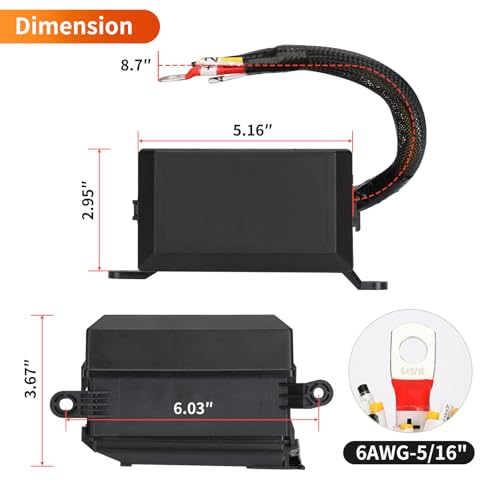 12V Pre‑Wired Fuse Relay Box–6 Relays & 6 Fuses with ATC/ATO - Product Imagery