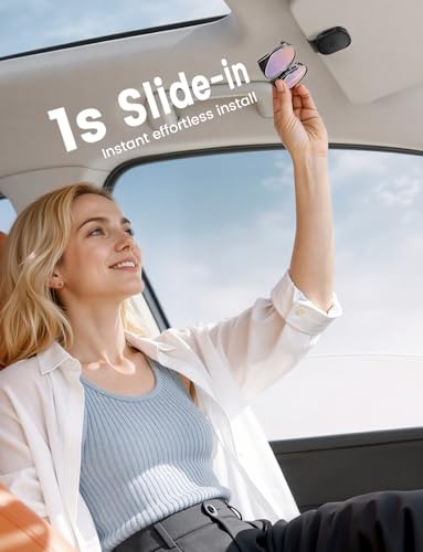 Lamicall Sunglasses Holder for Car Visor 1s One-Hand Access - Product Imagery