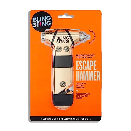 BLINGSTING Safety Hammer - Emergency Automotive Escape Tool with - Product Imagery