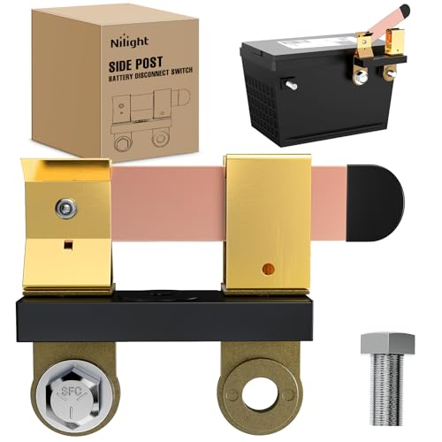 Nilight Side Post Battery Knife Disconnect Switch 12V 250A for - Product Imagery