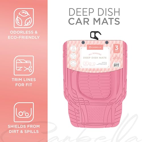 Cotton Candy Pink Car Floor Mats - Universal Trim to Fit All - Product Imagery