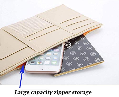 Car Sun Visor Organizer, Auto Car Interior Leather Accessories - Product Imagery