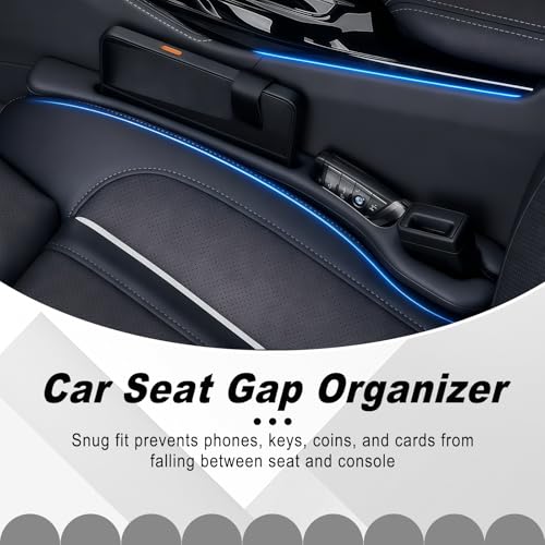 Car Seat Gap Filler, 2 PCS Car Seat Gap Filler Organizer with - Product Imagery
