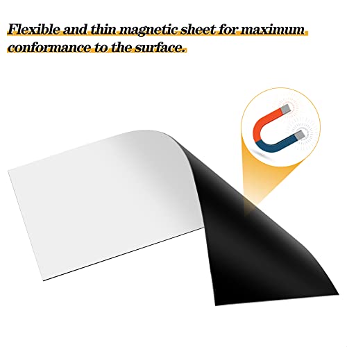 4Pcs 12" X 4" Bumper Sticker Magnets, Flexible Magnetic Bumper - Product Imagery