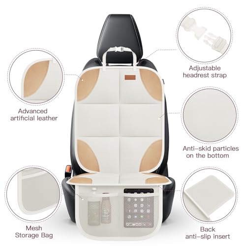 SMART ELF 2 Pack in Gift Box Car Seat Protector (Beige Brown) - Product Imagery
