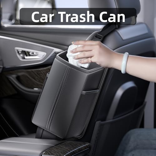 Car Tissue Holder for Front Seat with 2 Side Mesh Pockets - Product Imagery