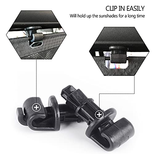 Xislet Set of 6 Sun Shade Hook Clips Fits for Honda Odyssey - Product Imagery
