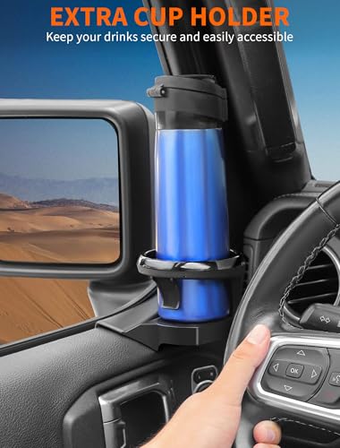 Savadicar Door Cup Holder Compatible with 2018-Present Jeep - Product Imagery