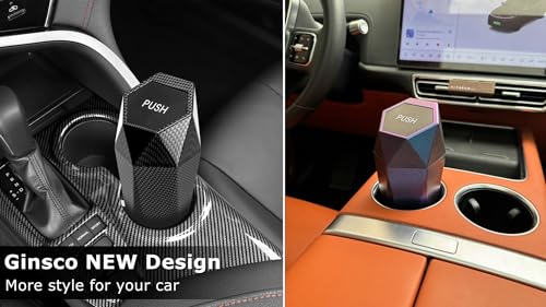 Ginsco 2 Pack Car Trash Can with Lid, Cup Holder Garbage Can for - Product Imagery