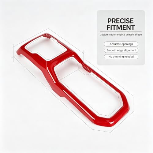 Glossy Red Console Gear Trim for Jeep Wrangler JL & Gladiator JT - Product Imagery