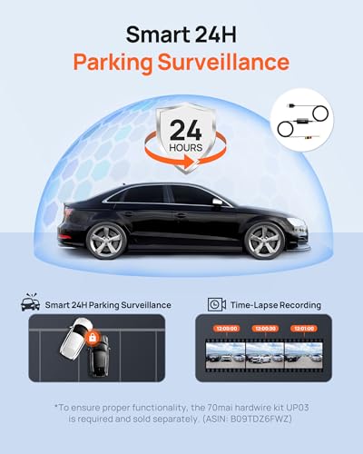 70mai Dash Cam M310, Dash Camera for Cars 1296P QHD, Smart Dash - Product Imagery