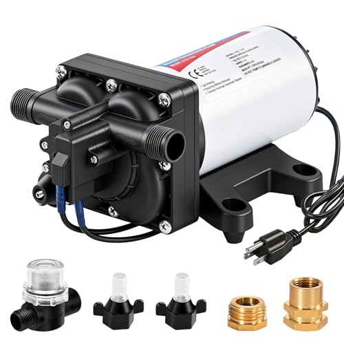 YOUNGTREE Water Pressure Diaphragm Pump 110V AC 5.5GPM 70PSI RV - Product Imagery