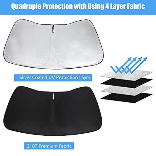 Windshield Sun Shade Car Sunshade Accessories for Honda Civic - Product Imagery