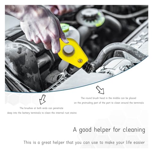 Dickno Car Battery Terminal Cleaning Brush, 4 in 1 Anti-Rust - Product Imagery