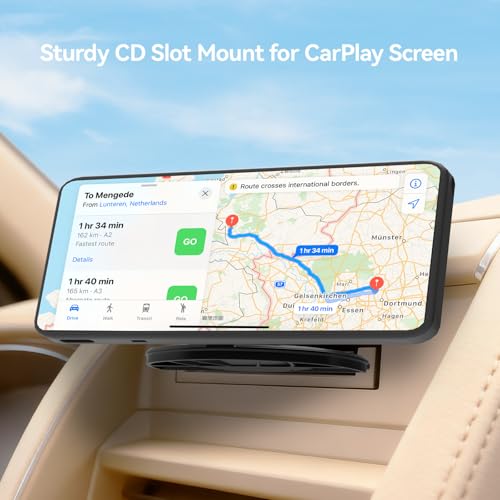 PLDHPRO CD Slot Mount for CarPlay Screen, Portable Monitor CD - Product Imagery
