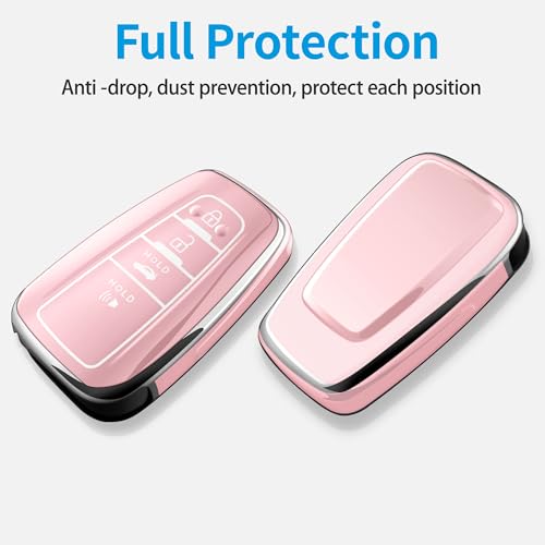 Compatible With Toyota Key Fob Cover with Keychain Soft TPU Key - Product Imagery