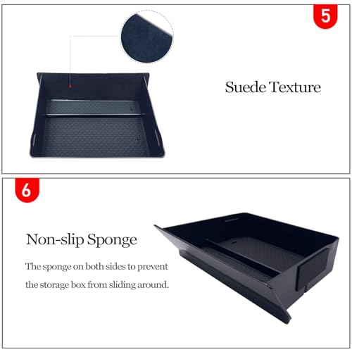 Jaronx For Tesla Model S/X Cubby Drawer Console Organizer - Product Imagery