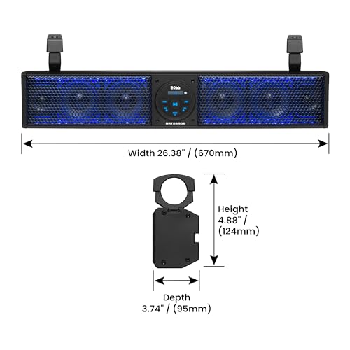 BOSS Audio Systems BRT26RGB IPX5 Weatherproof Bluetooth ATV - Product Imagery