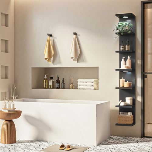 Fixwal 7 Tier Wall Shelf with LED Lights Lack Shelf for Room - Product Imagery