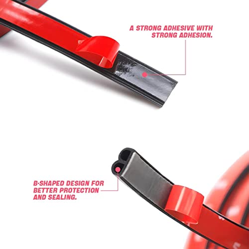Double Layer Self-Adhesive Car Door Rubber Seal Strip - 5 Holes - Product Imagery
