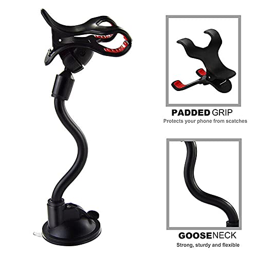 360° Car Windshield Mount Cradle Holder Stand for iPhone Mobile - Product Imagery