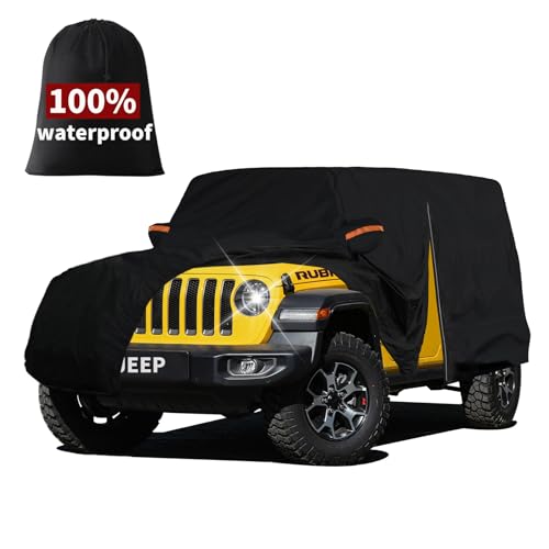 Heavy Duty Car Cover for Jeep Wrangler 2 Door 1987-2026 JK JL CJ - Product Imagery