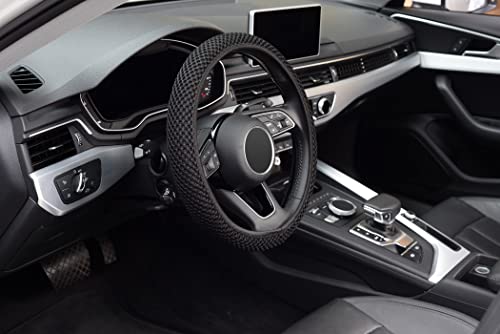 KAFEEK Elastic Stretch Steering Wheel Cover, Universal 15 Inch, - Product Imagery