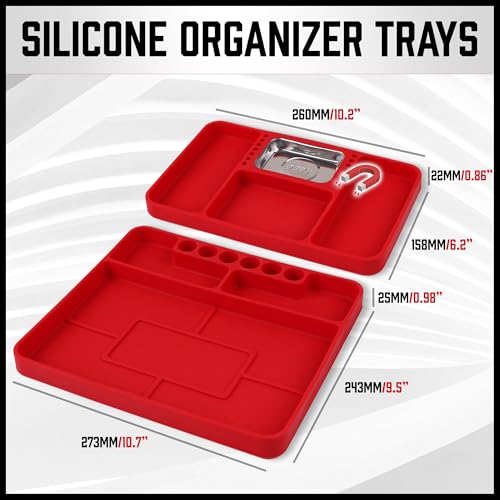 SEDY Premium Silicone Tool Tray, Automotive Non-Slip Flexible - Product Imagery