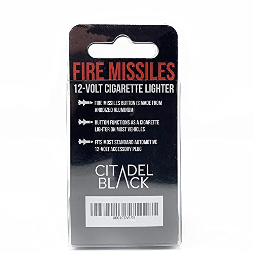 Fire Missiles Button Car Cigarette Lighter by Citadel Black - - Product Imagery