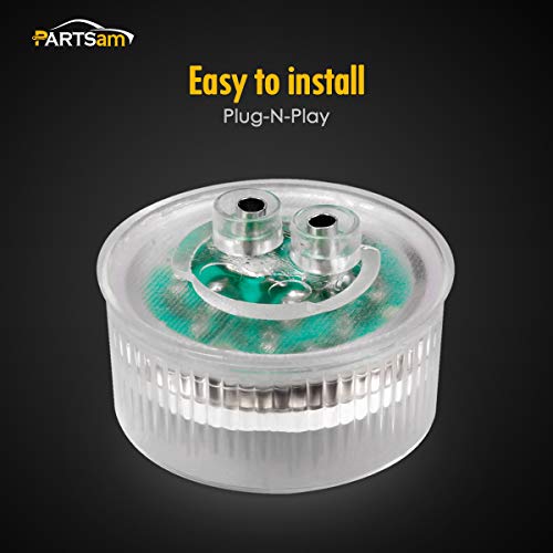 Partsam 12Pcs 2inch Round 9LED Side Marker Clearance Lights with - Product Imagery