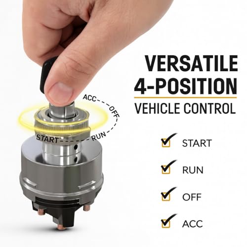 MGI SpeedWare 4-Position Universal Ignition Key Switch - Product Imagery
