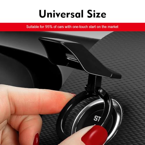 Car Engine Start/Stop Button Cover, Zinc Alloy Push Start Button - Product Imagery