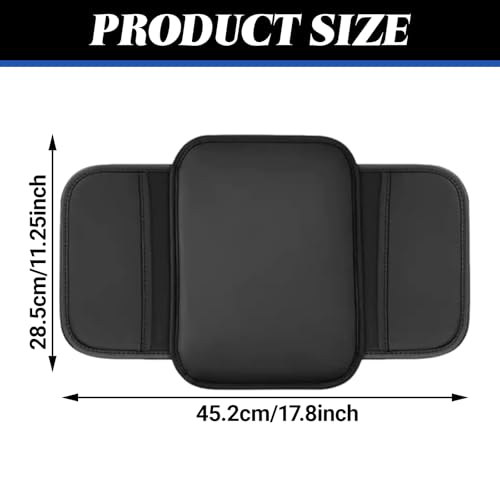 Car Center Console Cover with 2 Storage Bag, Leather Console - Product Imagery